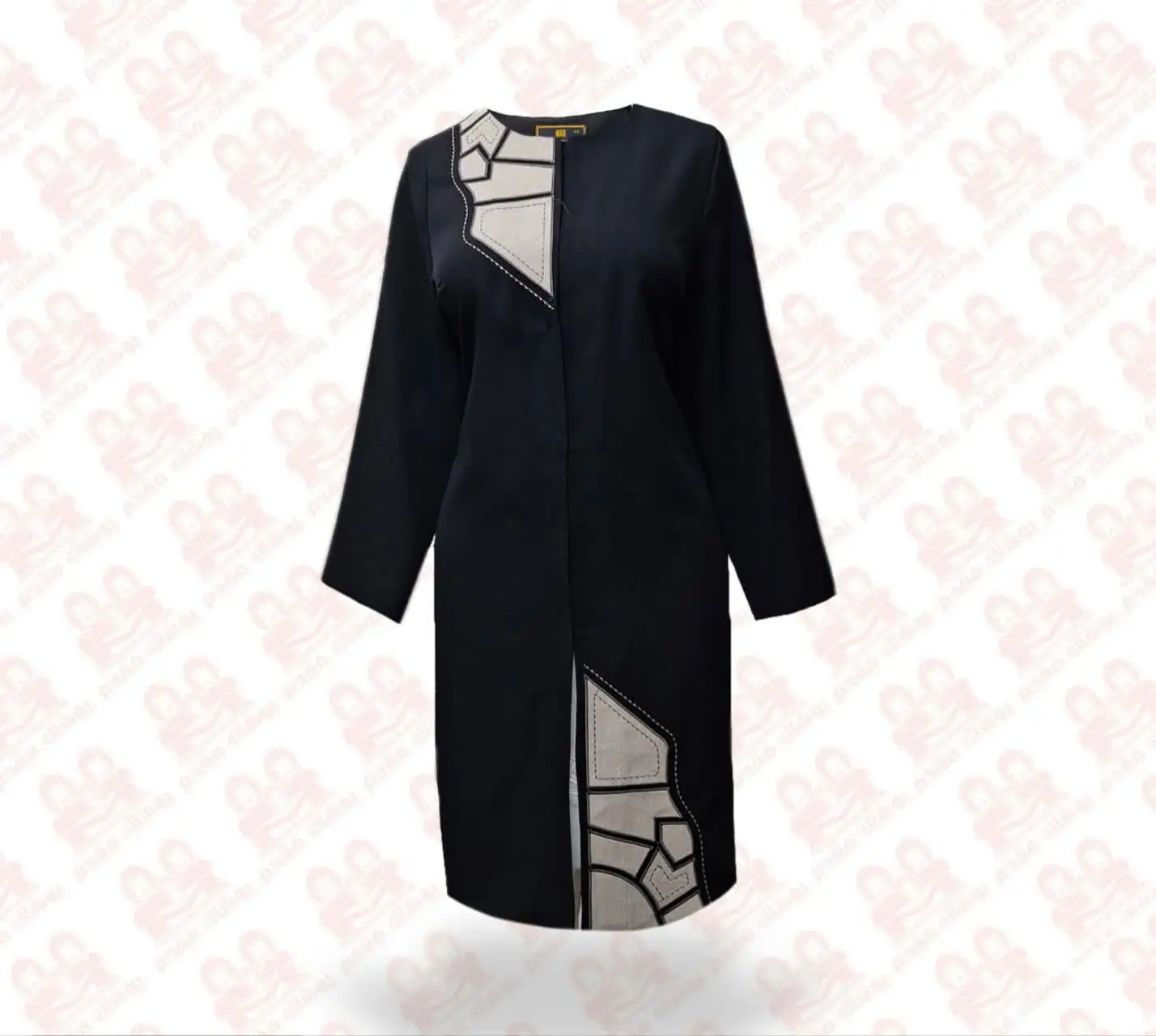 مانتو زنانه یقه گرد کد1600-52-01 سایز52