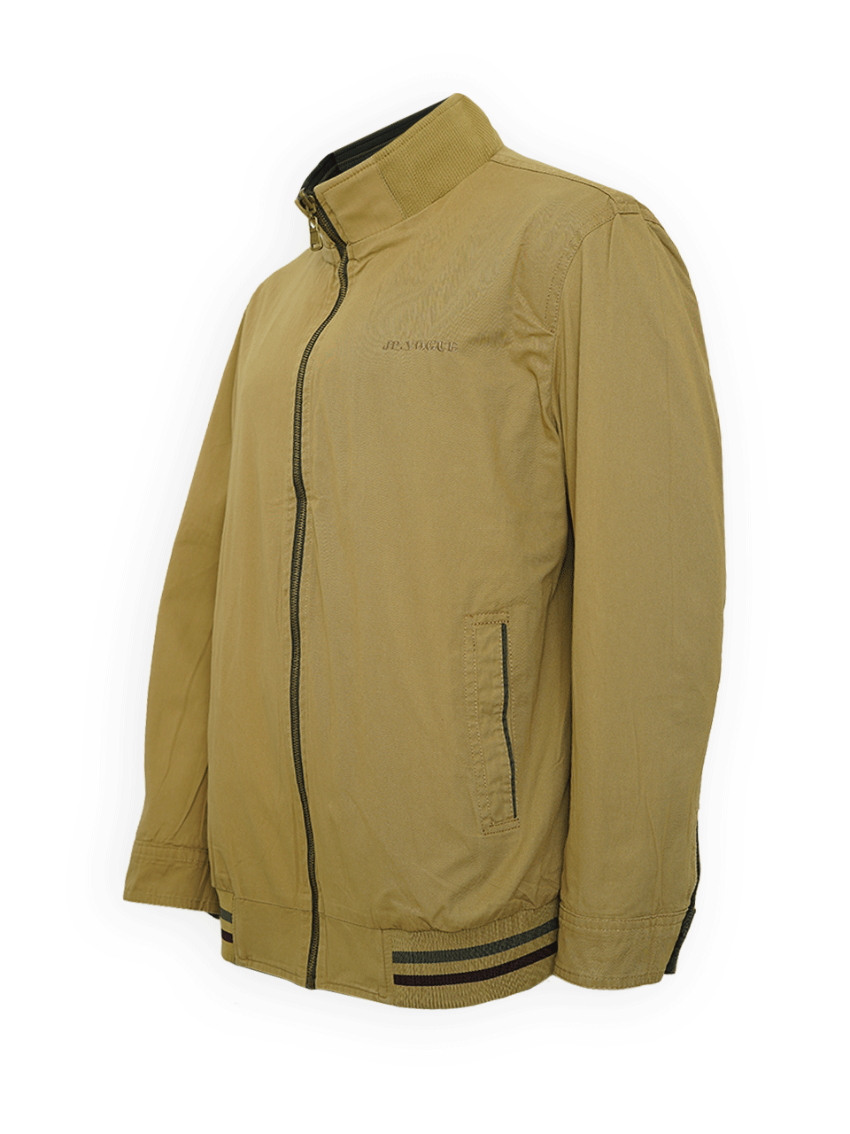 کاپشن بهاره مردانه دورو پایین کش جیپ کتان سبز CN8542 سایز6XL