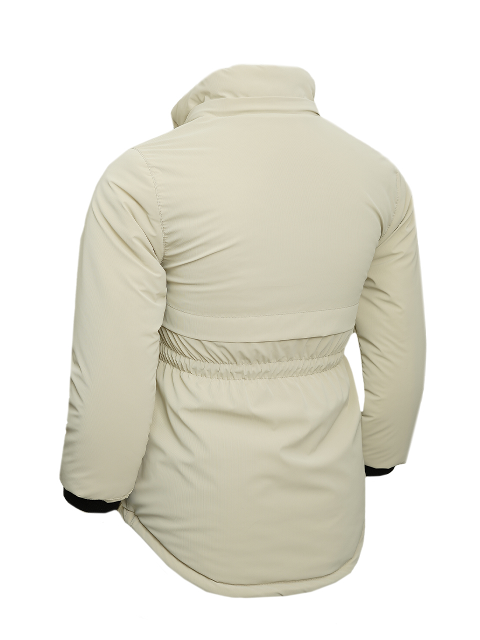 کاپشن دخترانه جیبدار توخز کلاهدار کرم CT سایز70